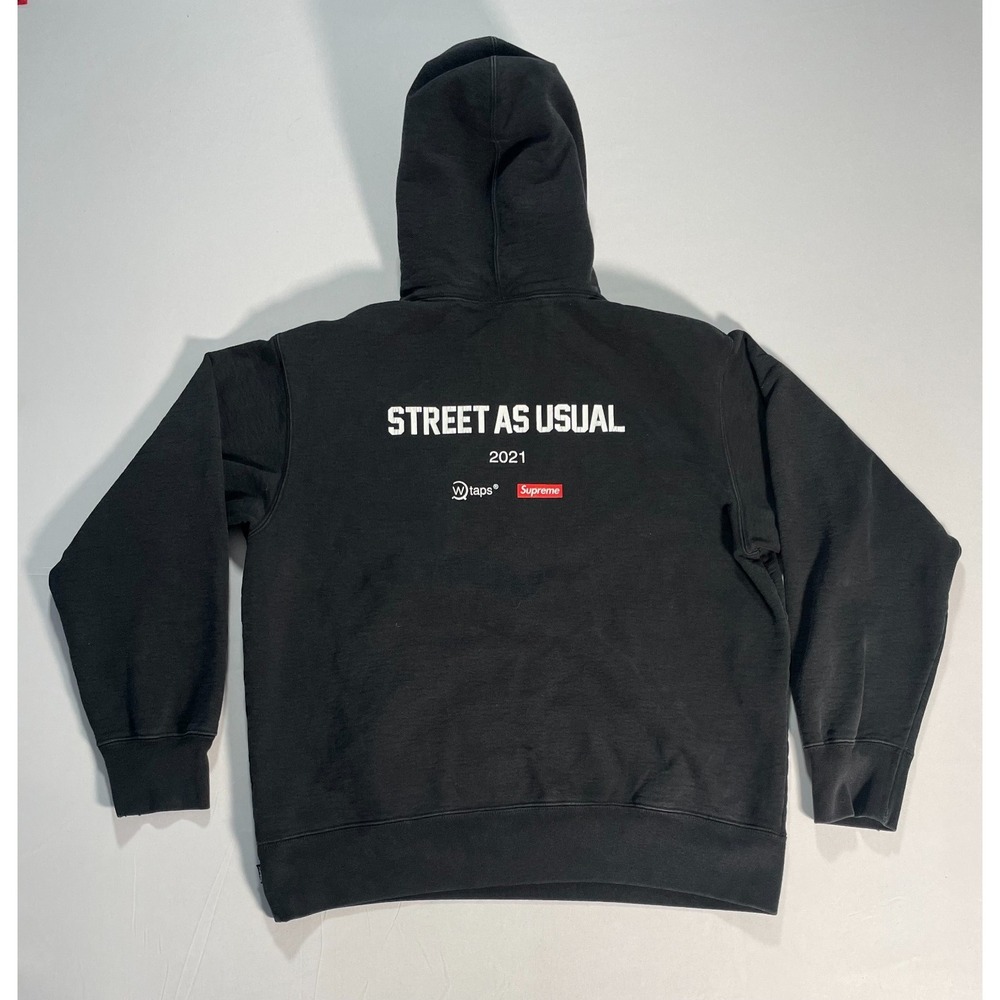 SUPREME × WTAPS Sic'em! Hooded Sweatshirt Men's Size M Black - Picture 11 of 16